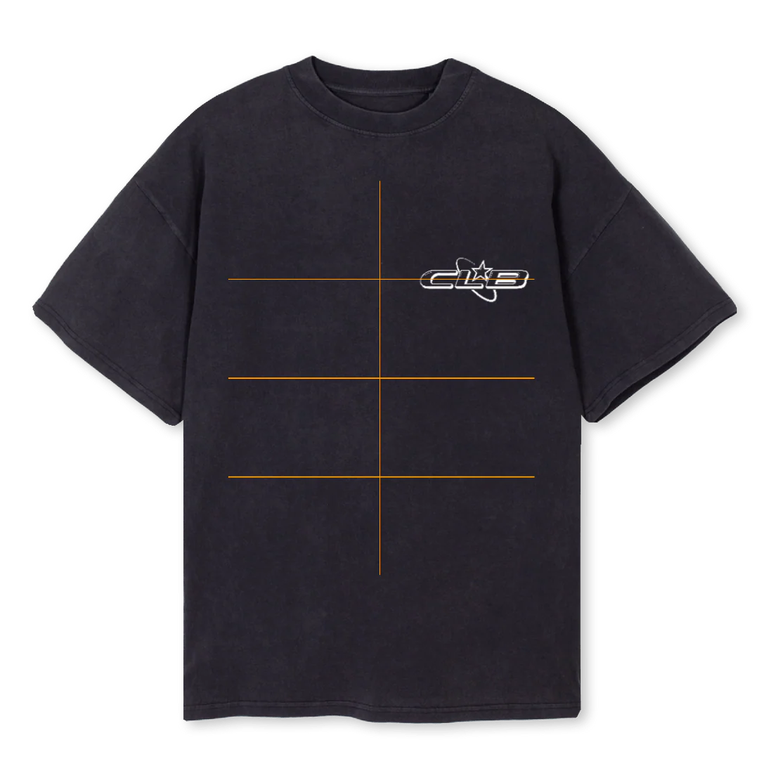 CLB STAR Vintage Black Oversized Tee.