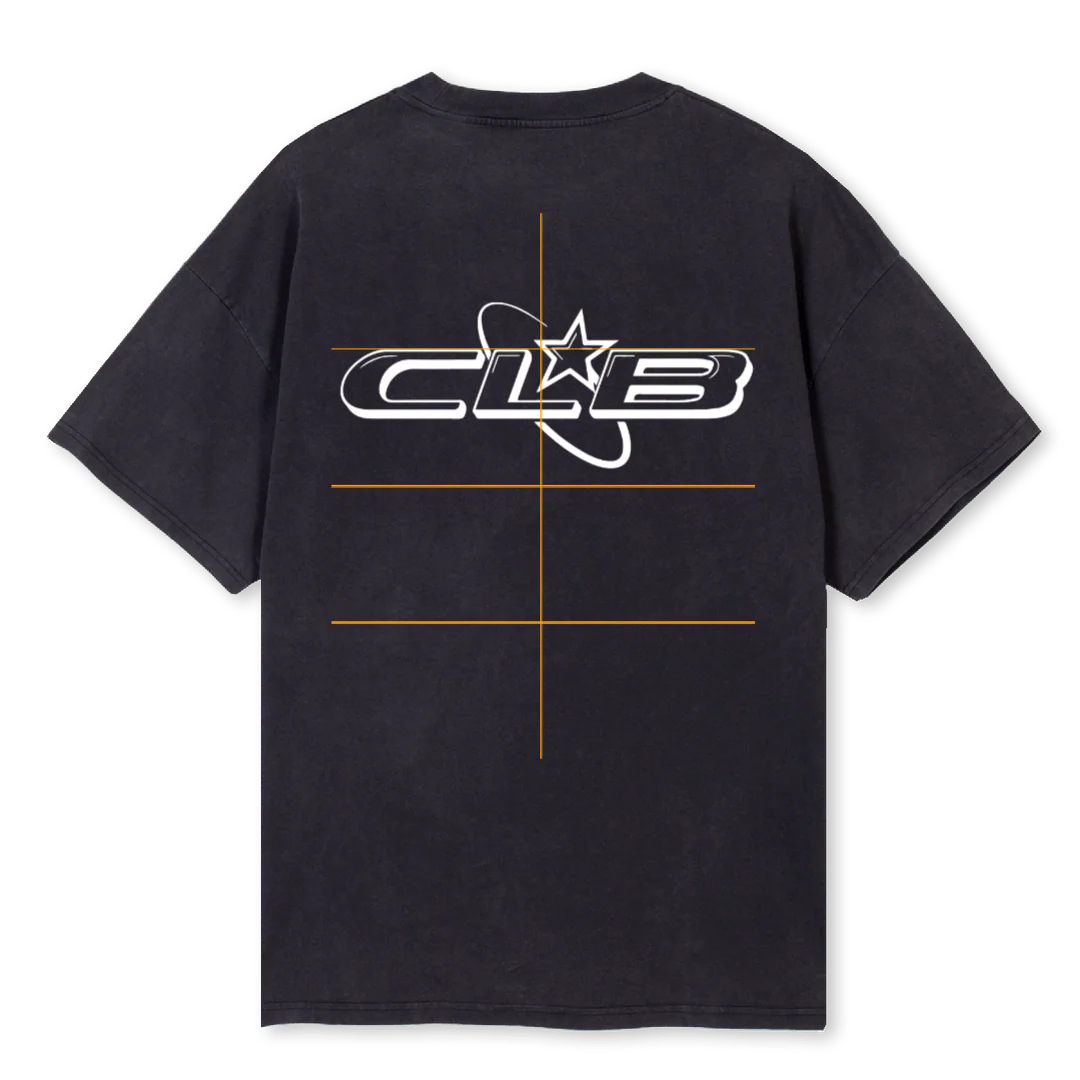 CLB STAR Vintage Black Oversized Tee. - Image 2