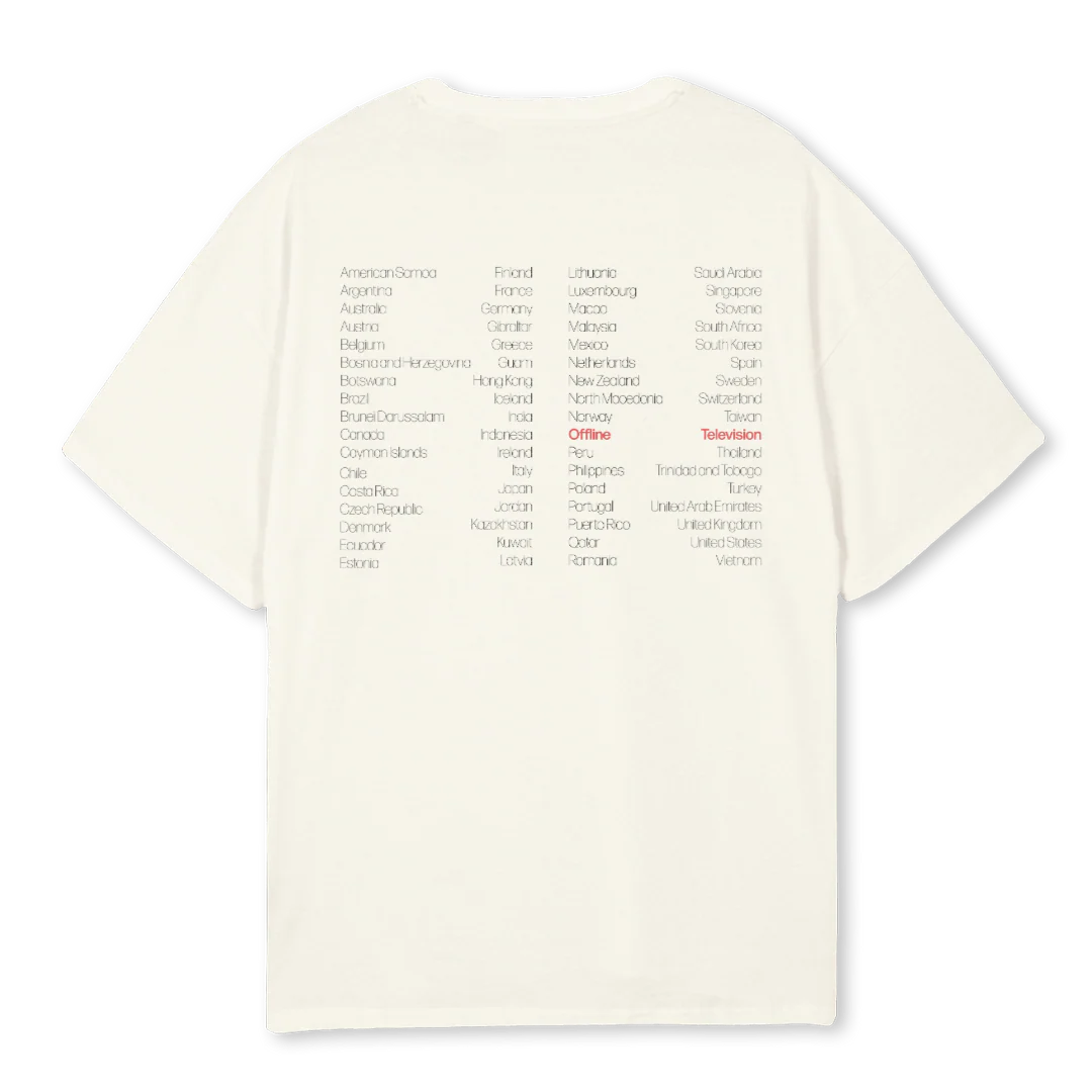 CLEANWHITE2 Cream Oversized Tee. - Image 2