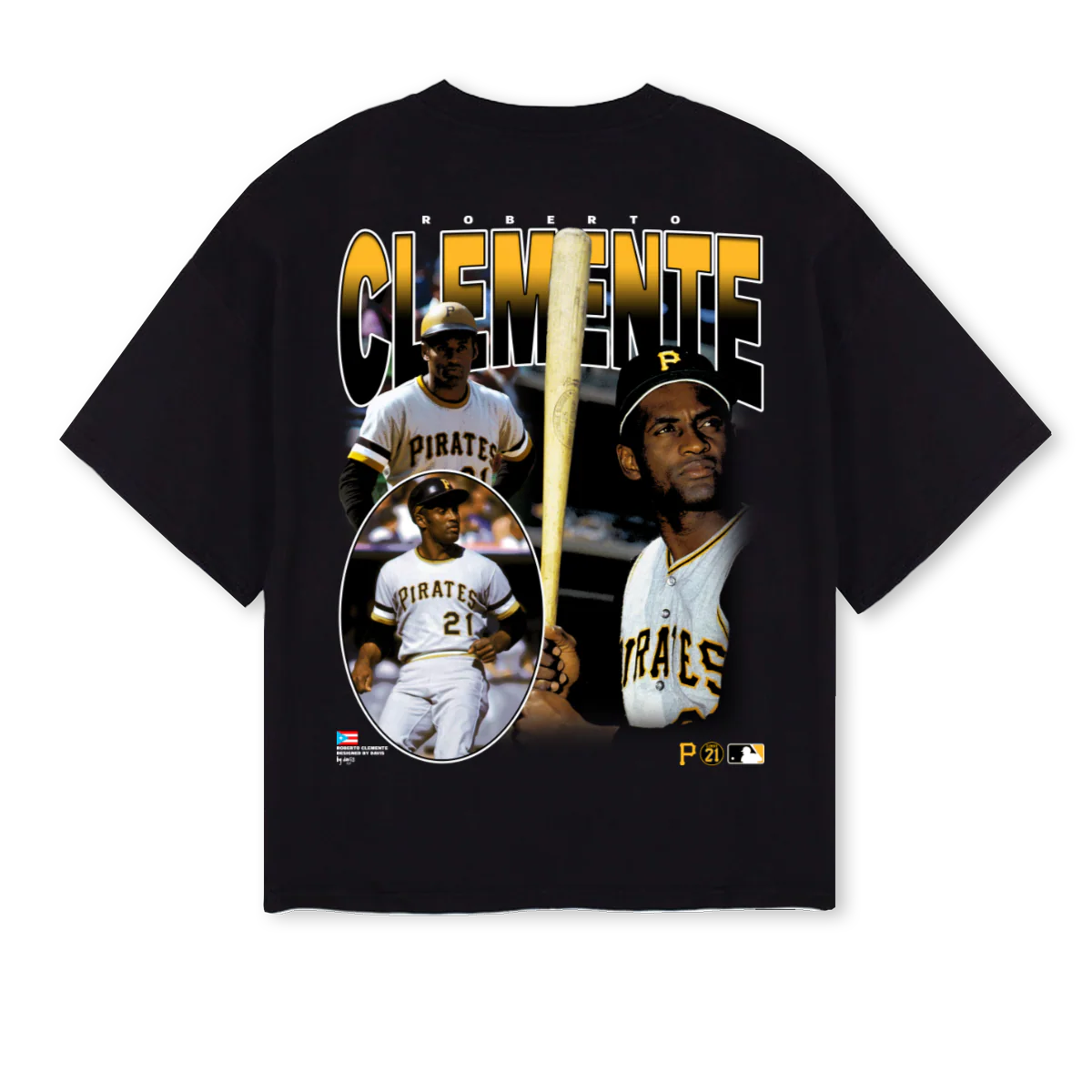 CLEMENTE Black Oversized Boxy Tee. - Image 2