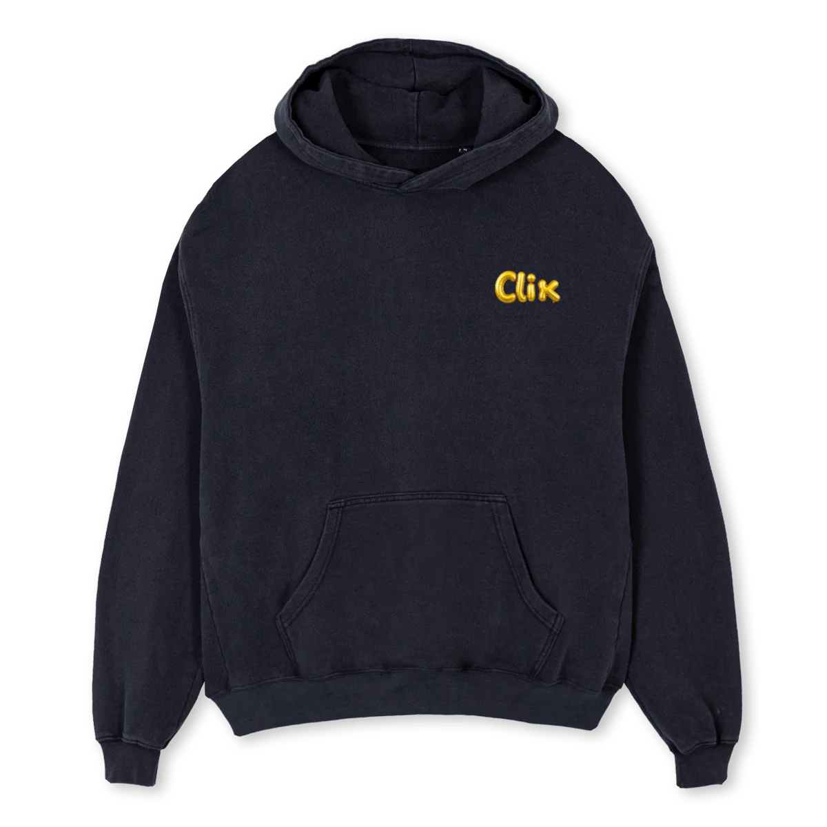 CLIX Vintage Black Oversized Hoodie.