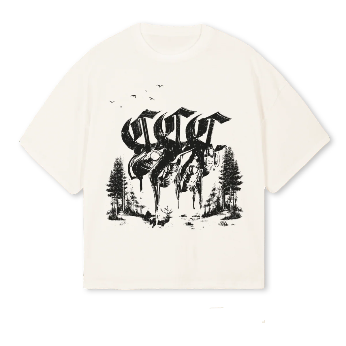 CLSCTPLCVW Vintage White Oversized Boxy Tee.