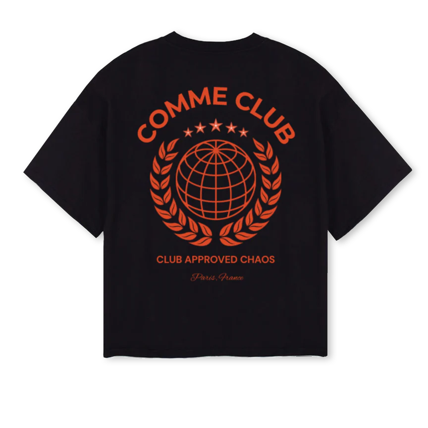 CLUBAPPROVEDCHAOS Black Oversized Boxy Tee. - Image 2