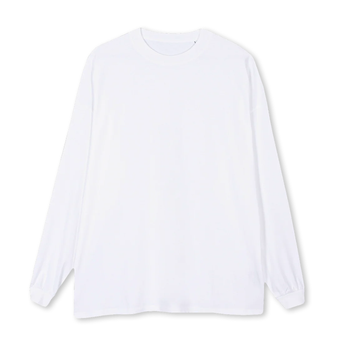 CLUBHOUSE White Oversized LS Tee.