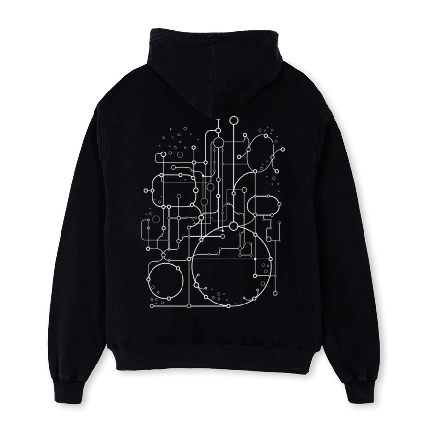 CLZIP Black Oversized Zipped Hoodie. - Image 2
