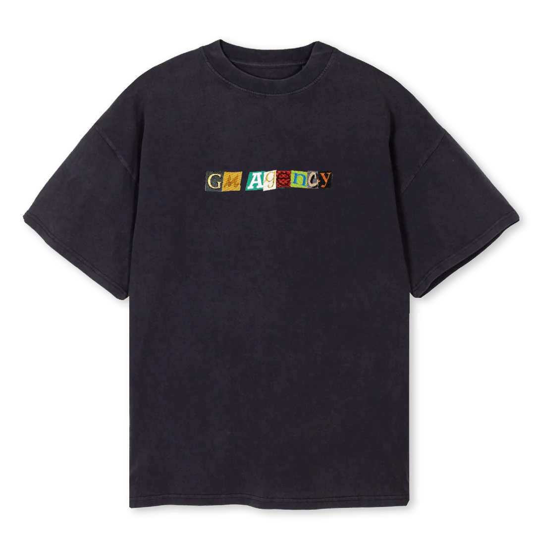 CMAGENCY Vintage Black Oversized Tee.