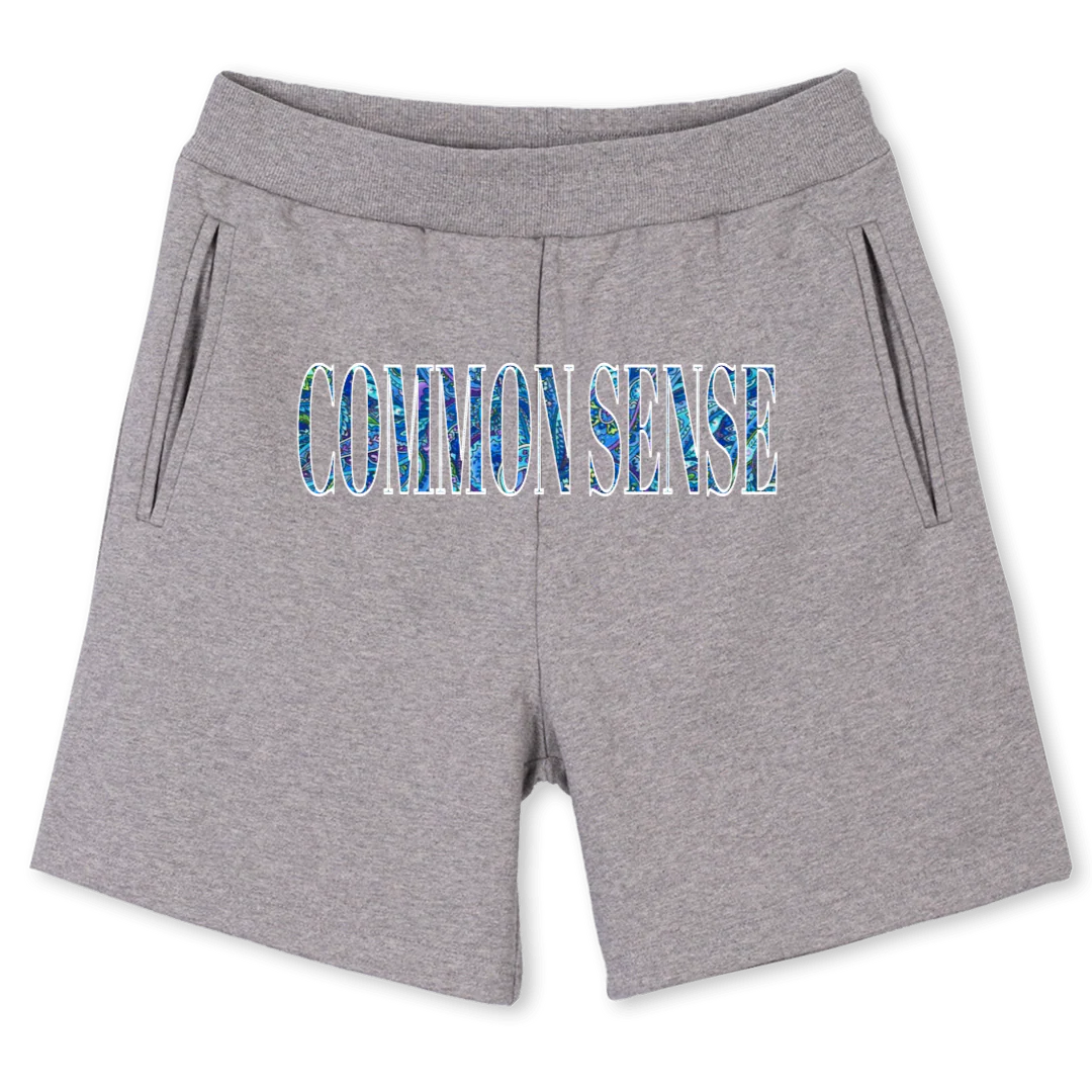CMMN SNZ SHORTZ PAIS Grey Marl Sweatshorts.
