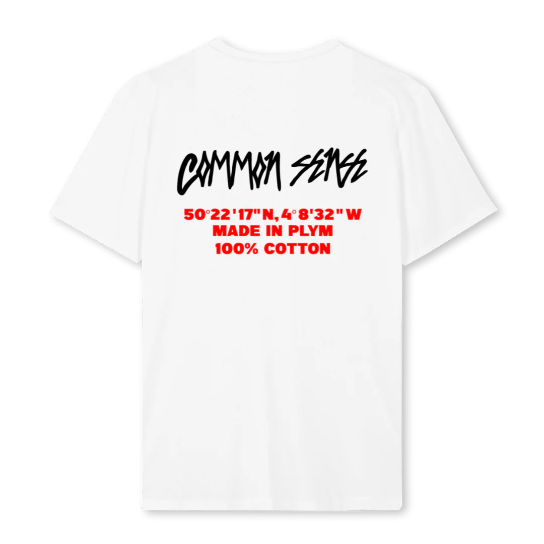 CMMN SNZ SKILLIBENG White Regular Tee. - Image 2