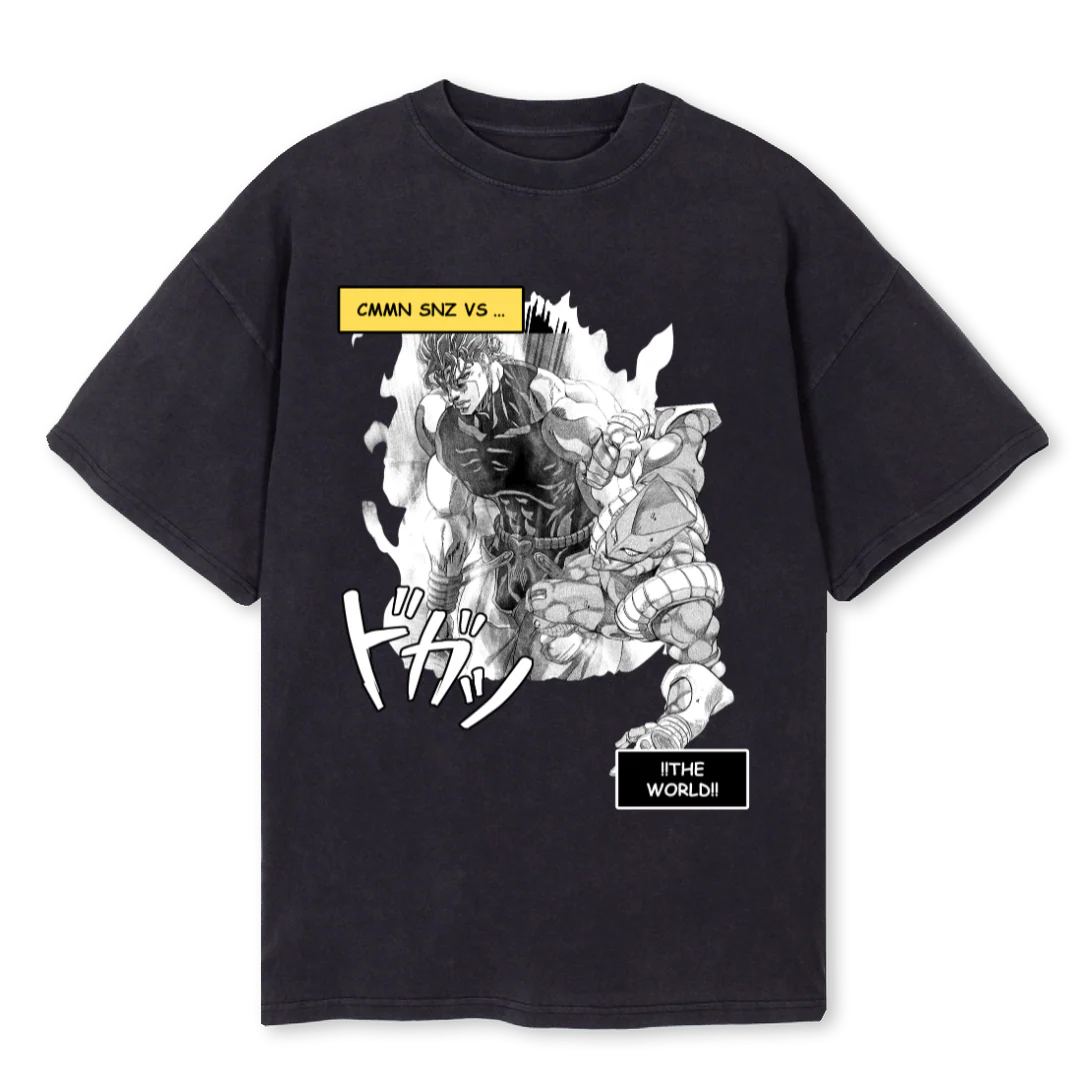 CMMN  Vintage Black Oversized Tee.