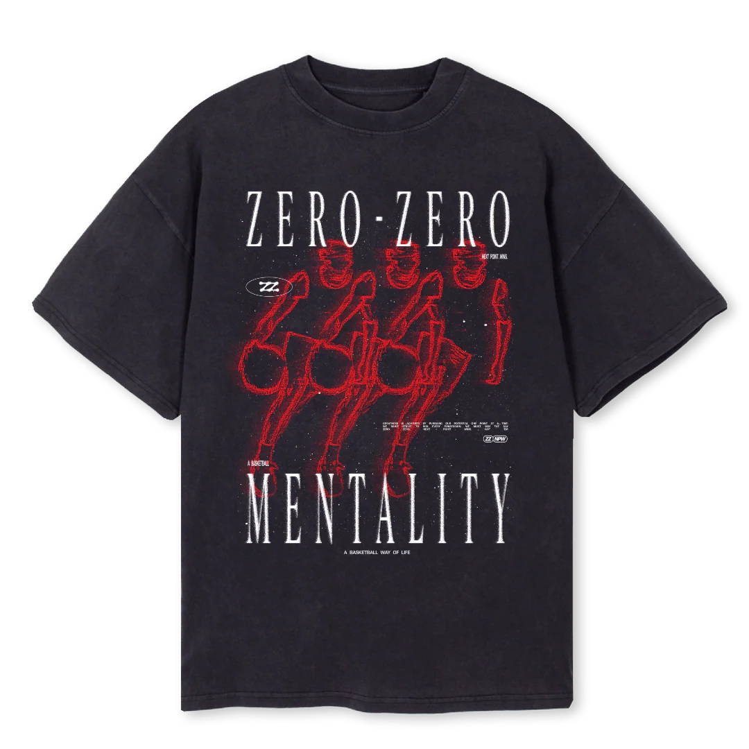 ZZNUMENTAL_FRONT ONLY Vintage Black Oversized Tee