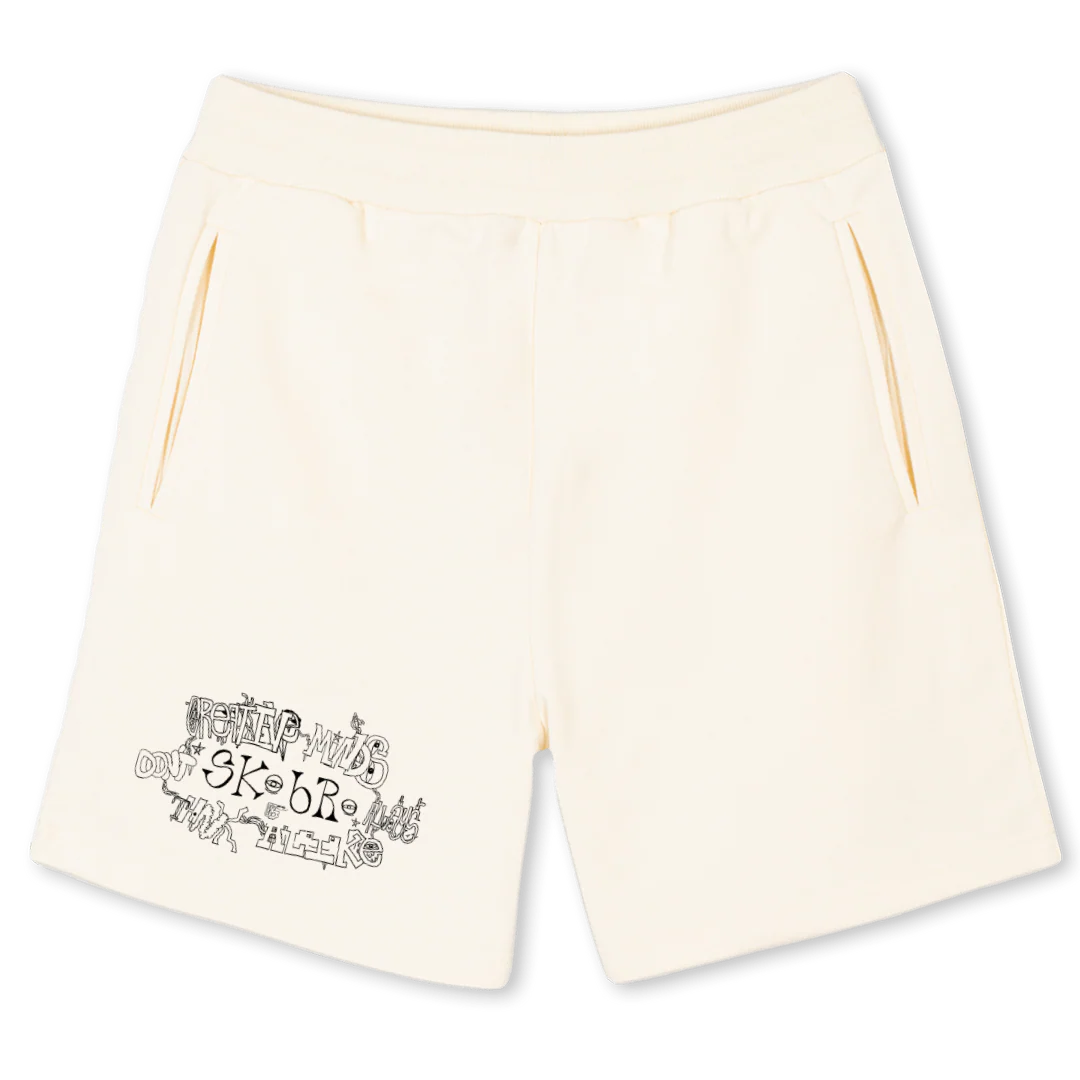 CMXSKOSHORTSG Cream Sweatshorts.