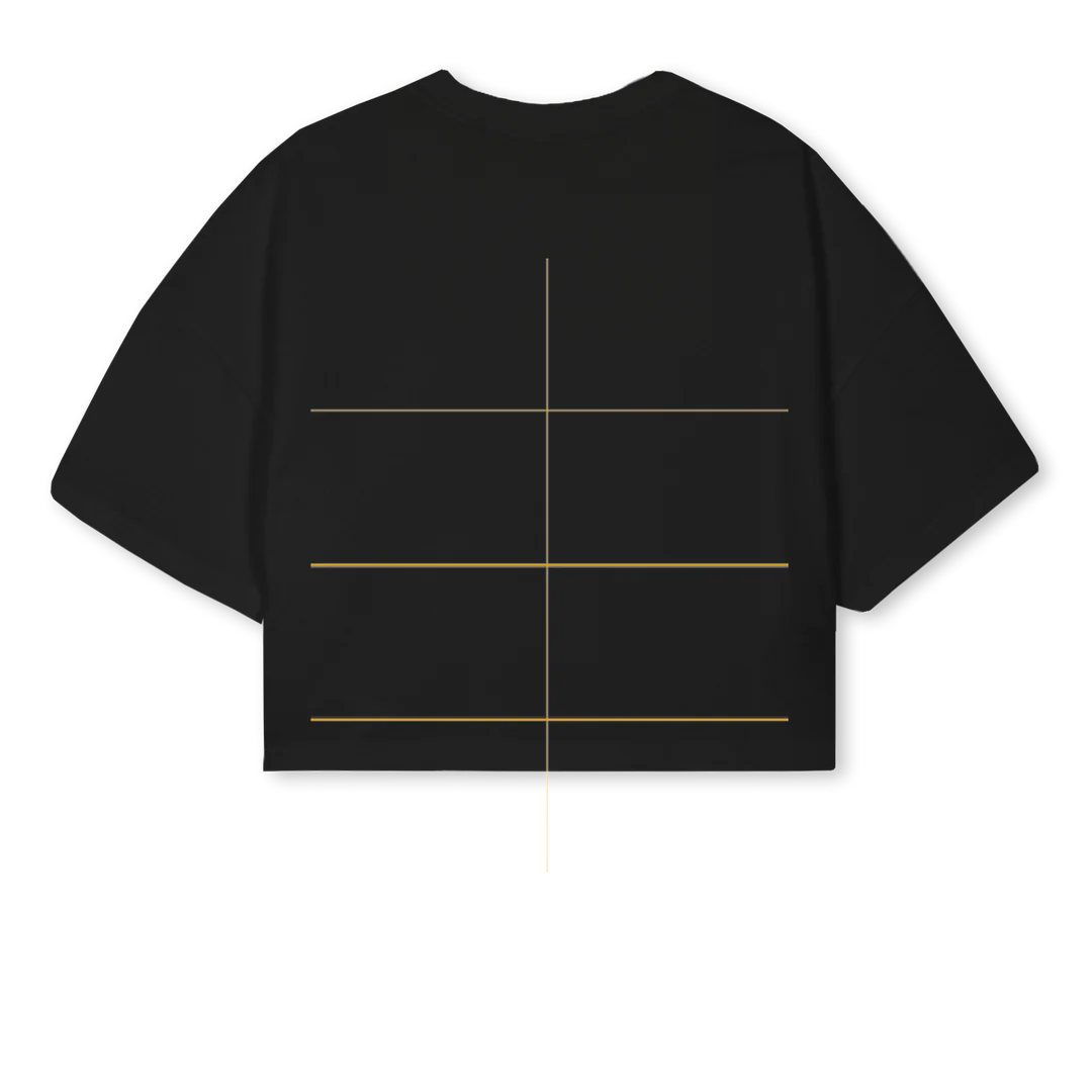 CNFSSSD CROPPED Black Cropped Oversized Tee. - Image 2