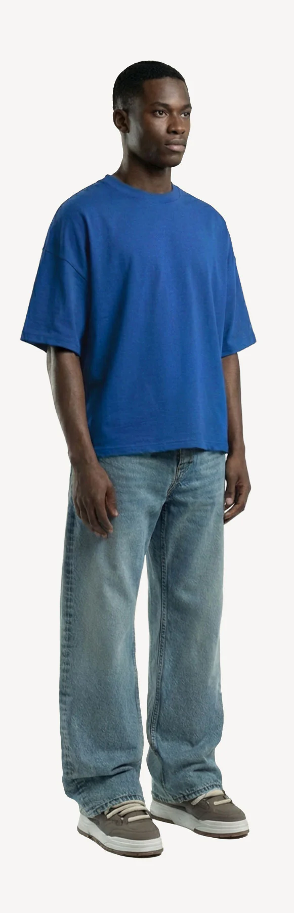 Cobalt Blue Oversized Boxy Tee. - Image 3
