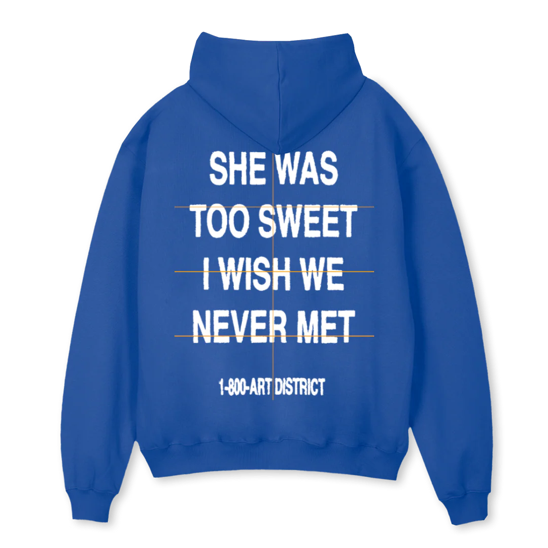 COBALTBLUETOOSWEET Cobalt Blue Oversized Hoodie. - Image 2