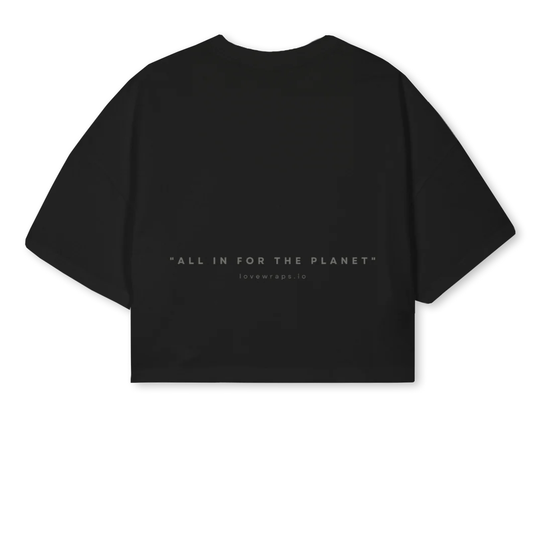 COCWB Black Cropped Oversized Tee. - Image 2