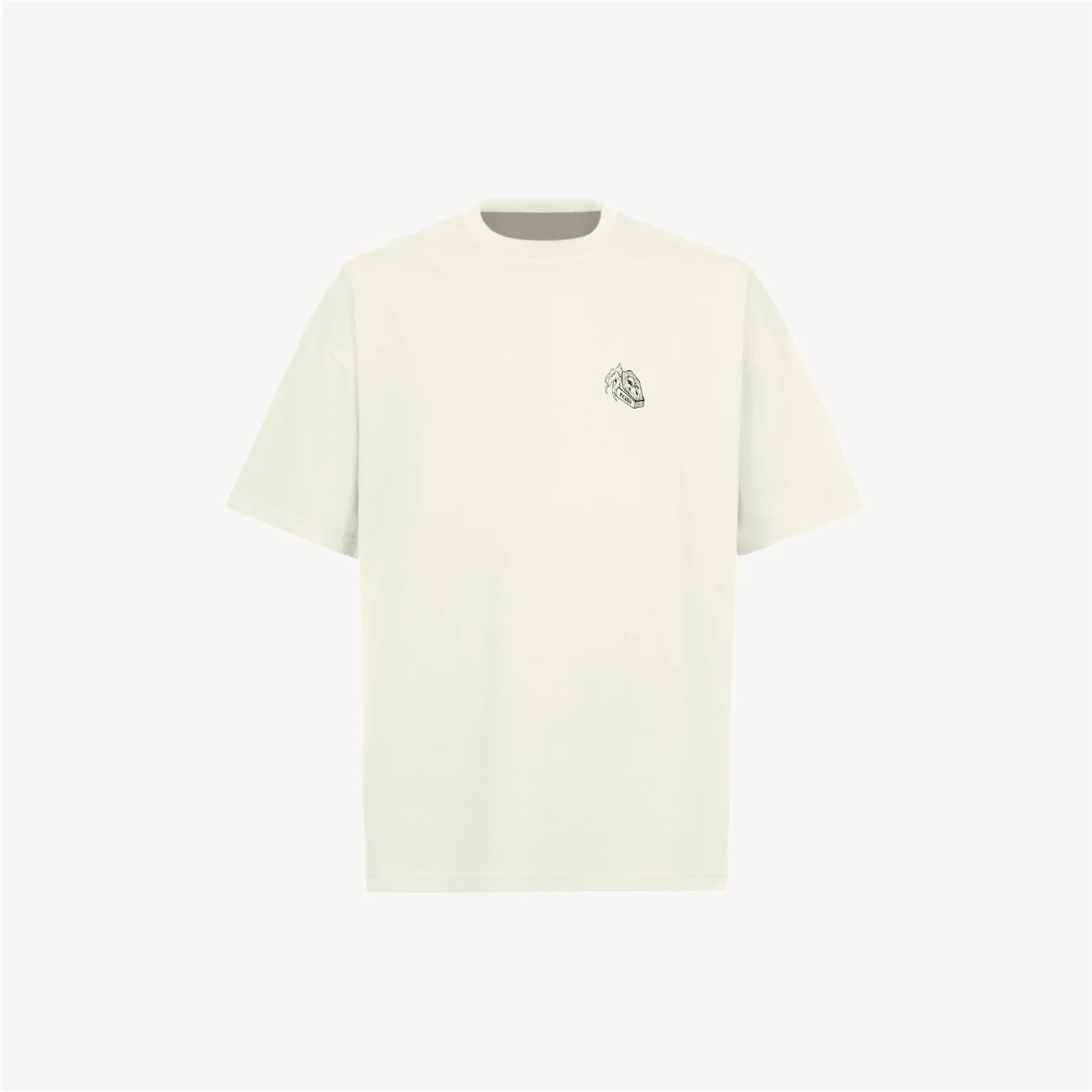COFFIN TEE_2 Vintage White Oversized Tee.