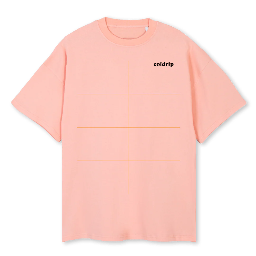 COLDRIP T SHIRTS Pink Clay Oversized Tee.