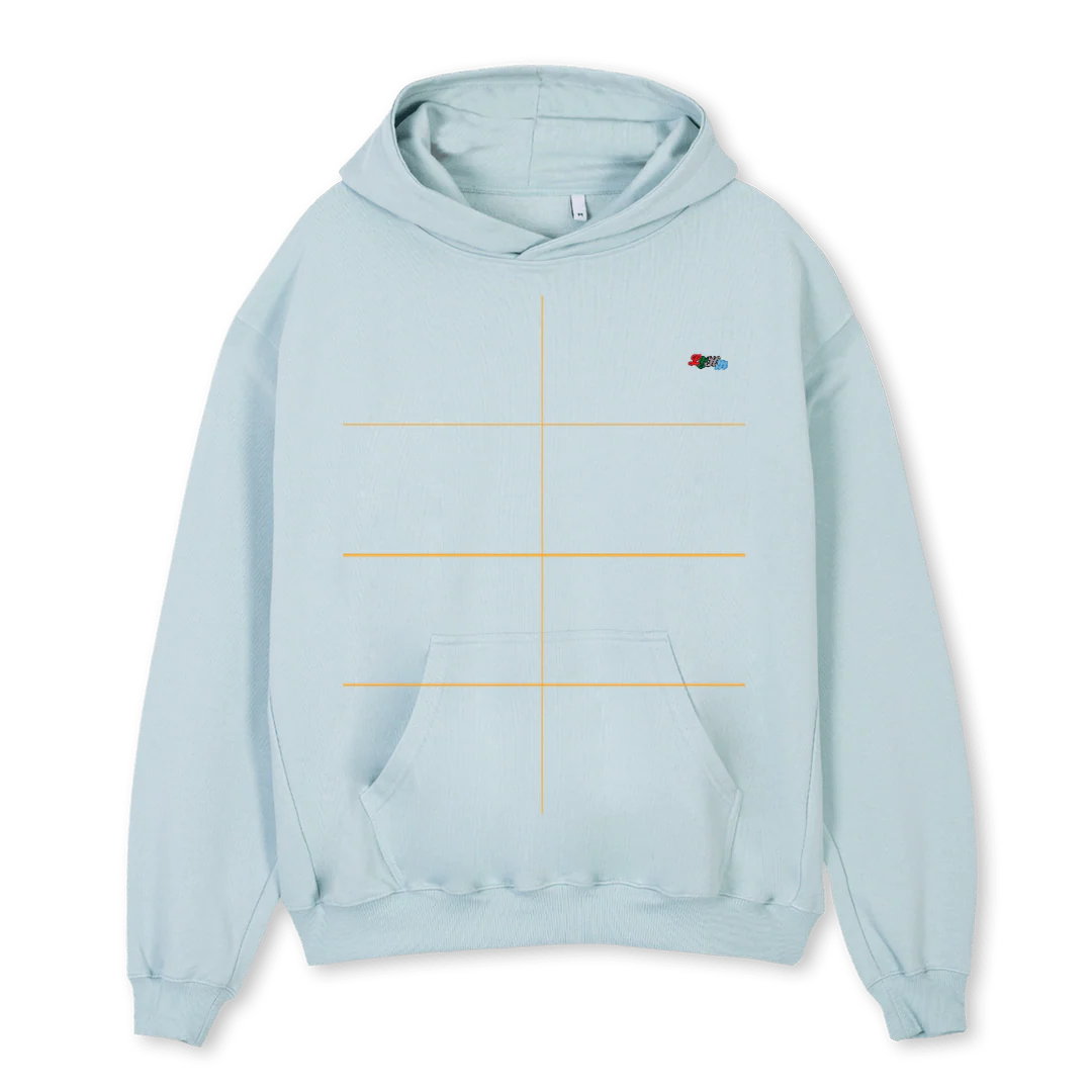 COLOR Cold Blue Oversized Hoodie.