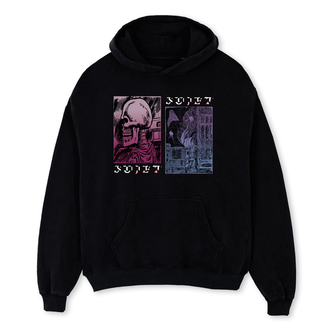 COLORS Black Oversized Hoodie.