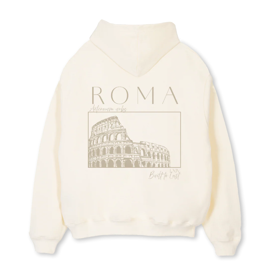 COLOSEUMB Cream Oversized Hoodie. - Image 2