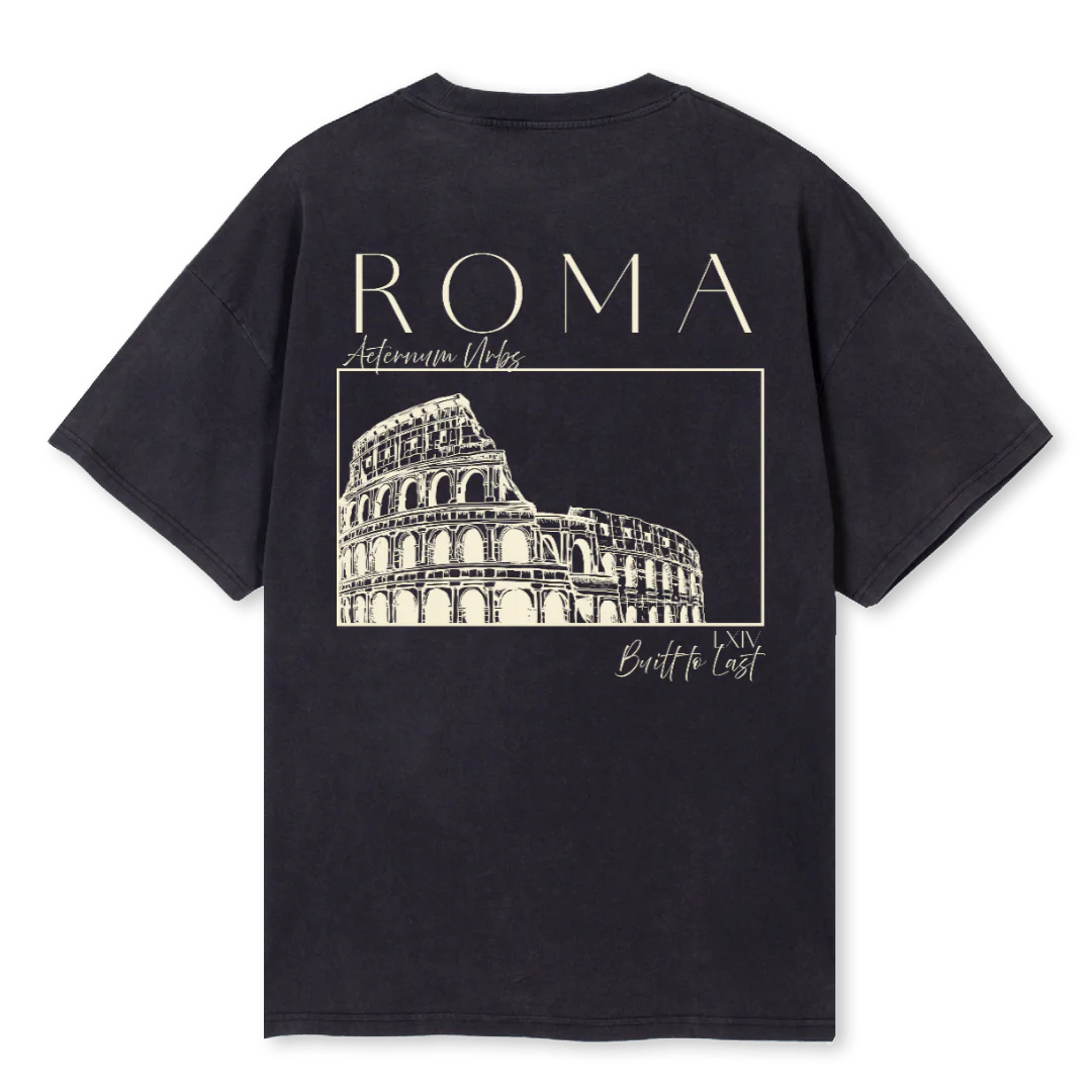 COLOSEUMCREME Vintage Black Oversized Tee. - Image 2