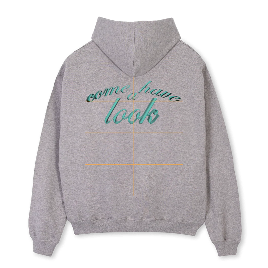 COMEHAVEALOOK Grey Marl Oversized Hoodie. - Image 2