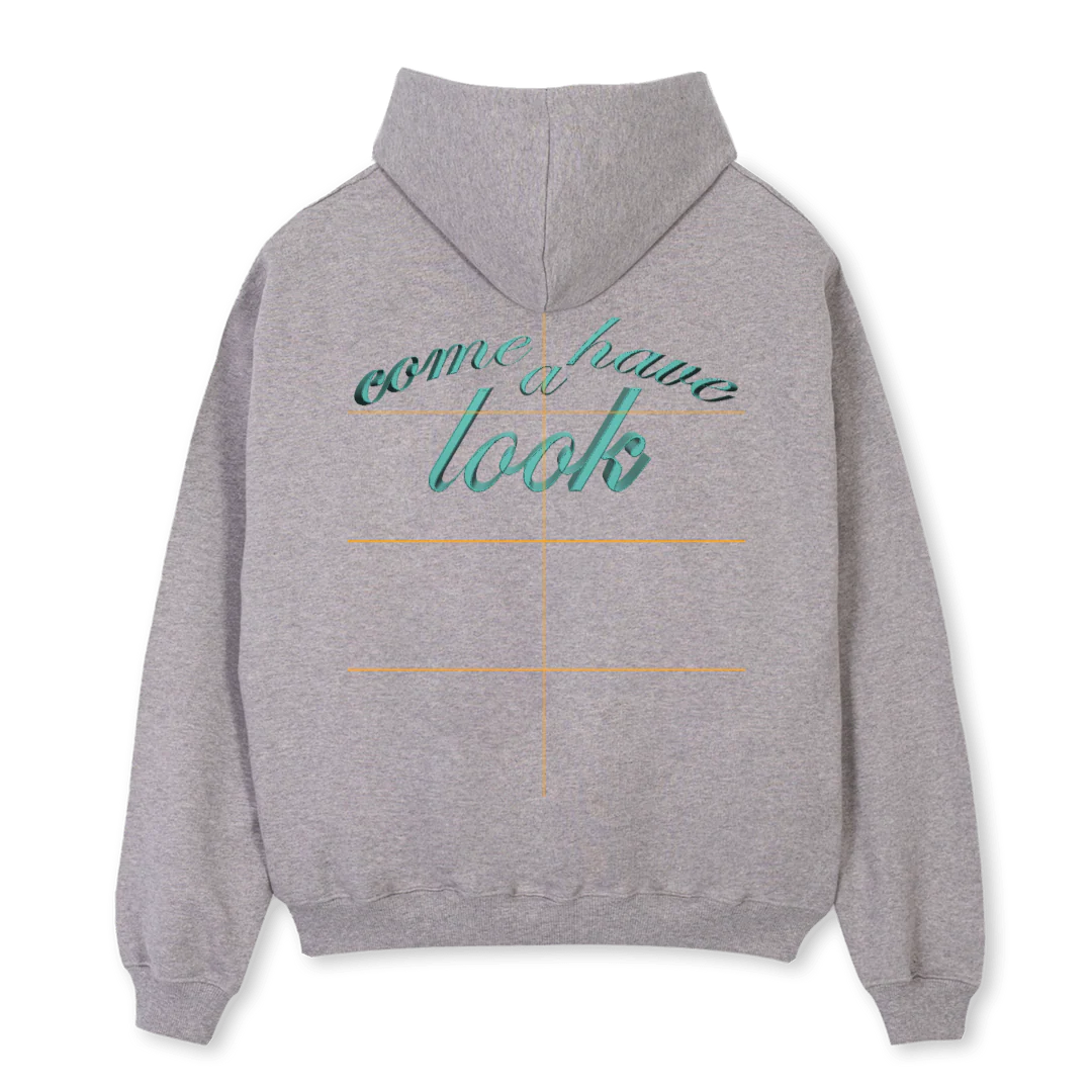 COMEHAVEALOOKRE Grey Marl Oversized Hoodie. - Image 2
