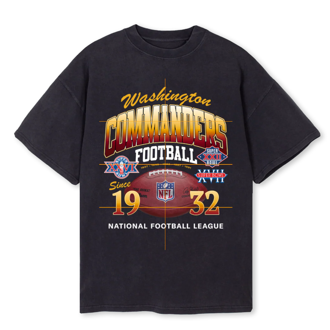 COMMANDERSVTGSB Vintage Black Oversized Tee.