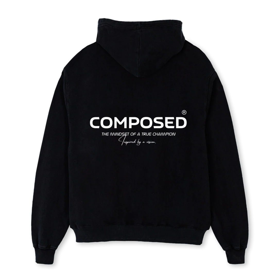 COMPOSEDHOODIE Black Oversized Hoodie. - Image 2