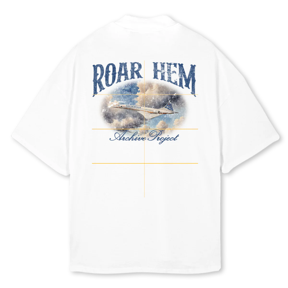CONCORED  White Oversized Mock Neck Tee. - Image 2