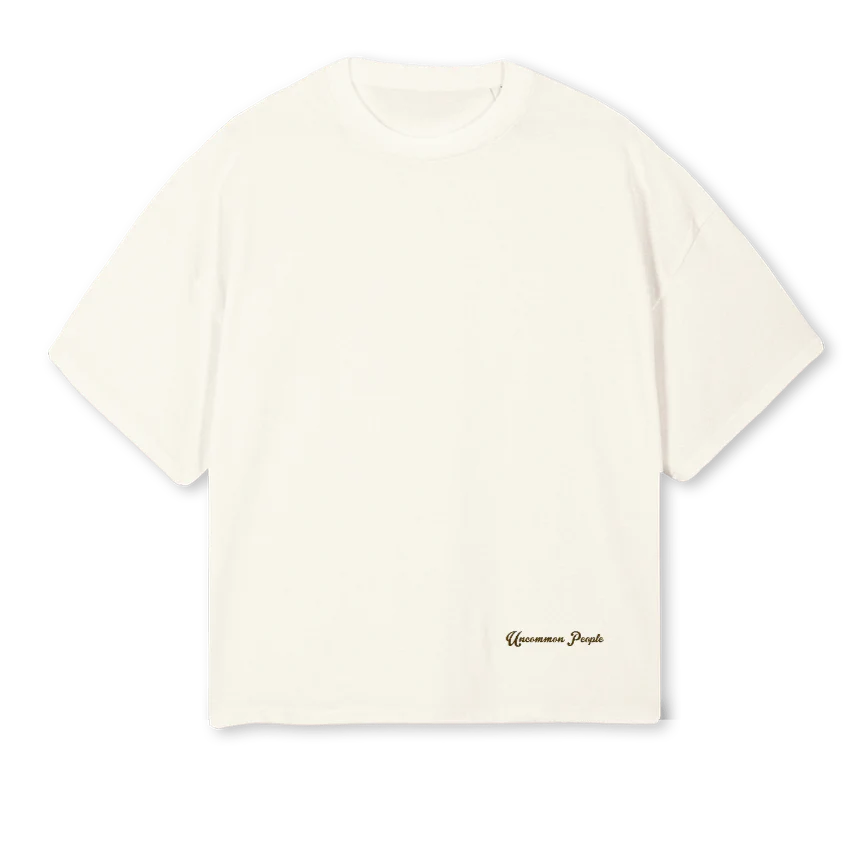CONTEMPORARY  Cream Oversized Boxy Tee.