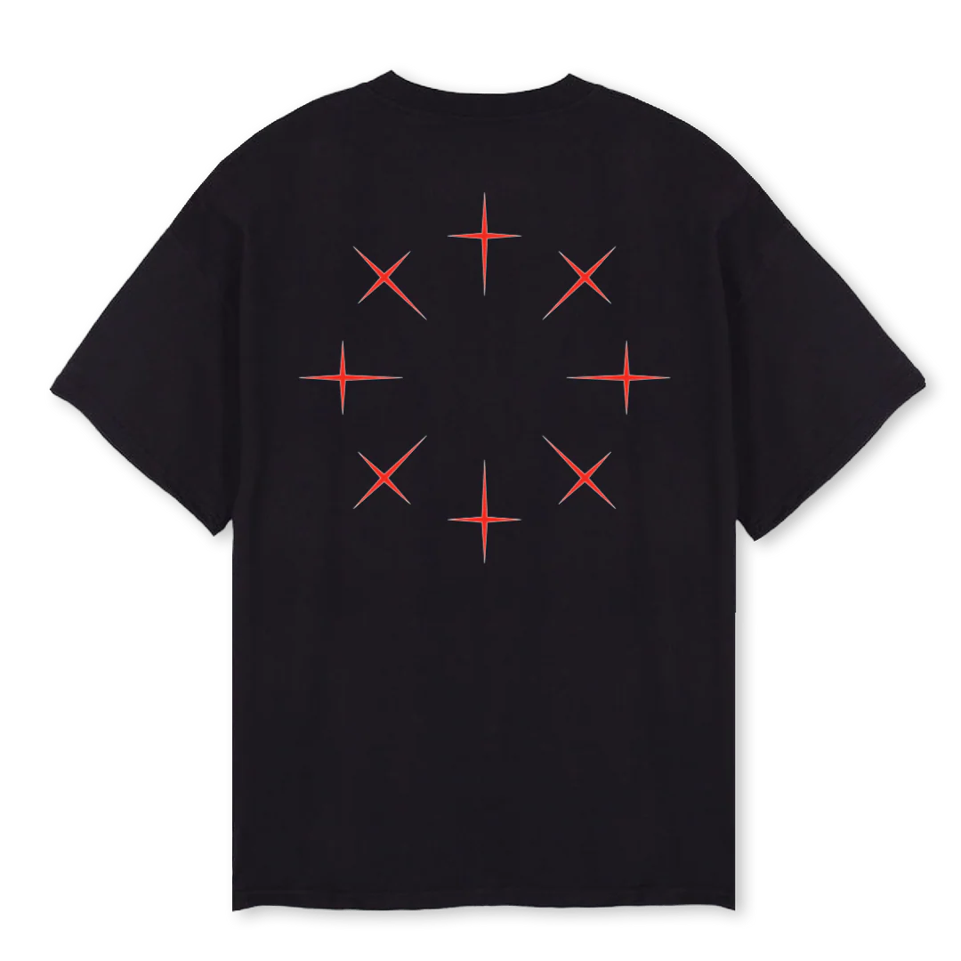 CONTRASTBOX Black Oversized Tee. - Image 2