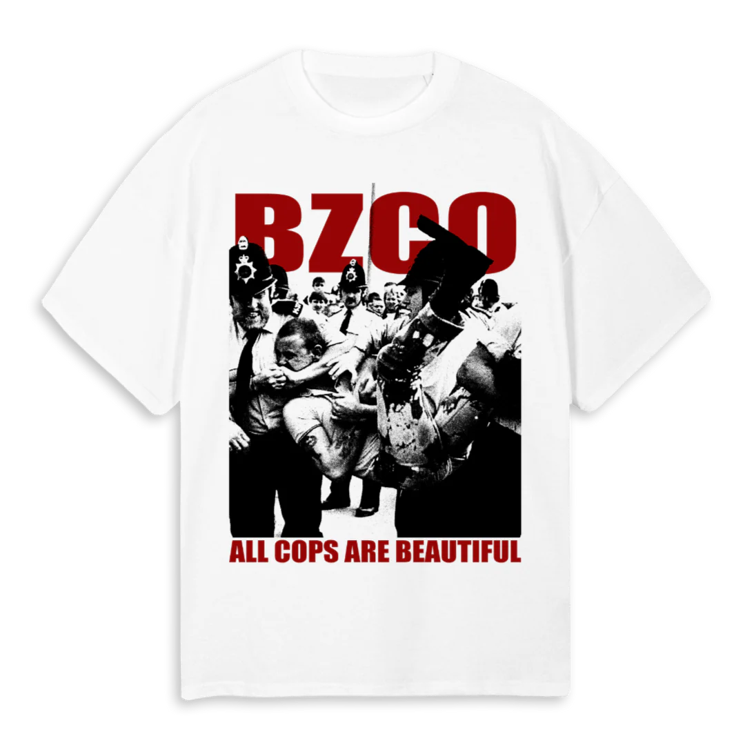COPSAREBEAUTIFUL White Oversized Tee.