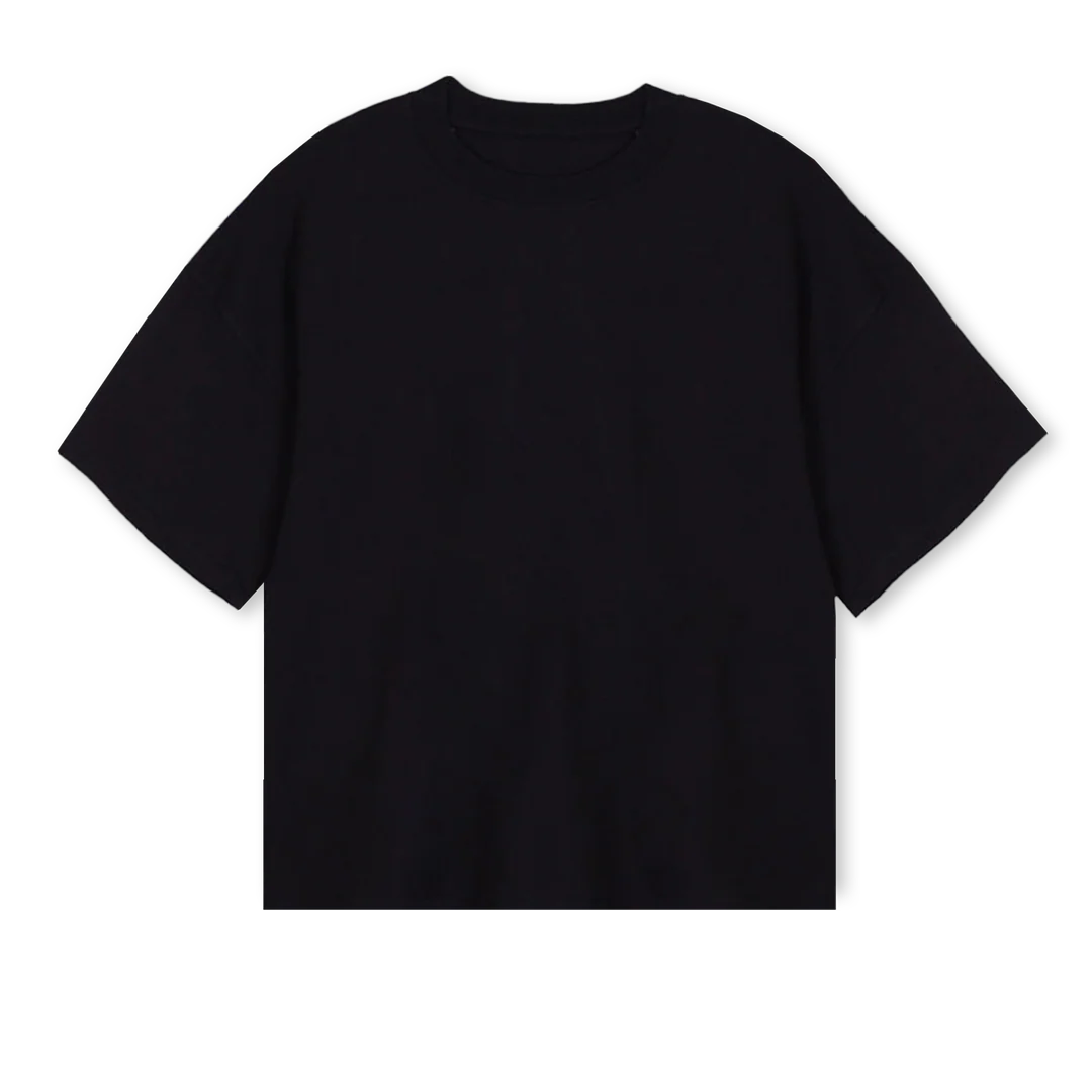 HS TMF_1 Black Oversized Boxy Tee.