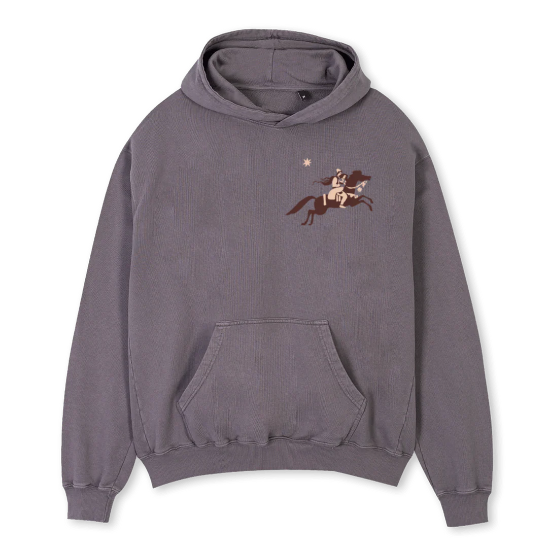 ORIENT Pigment Grey Oversized Hoodie.