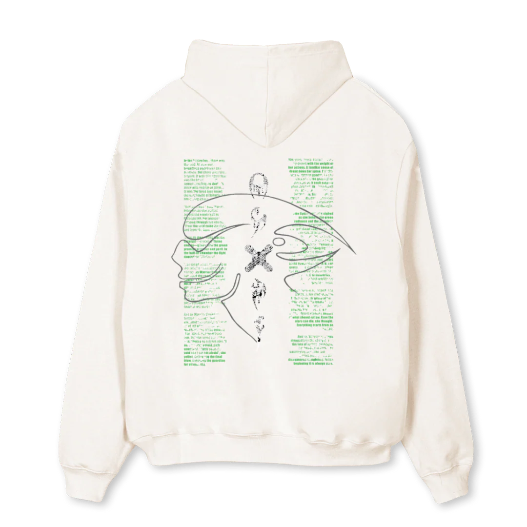 SYMBOLICHOODIE Vintage White Oversized Hoodie. - Image 2