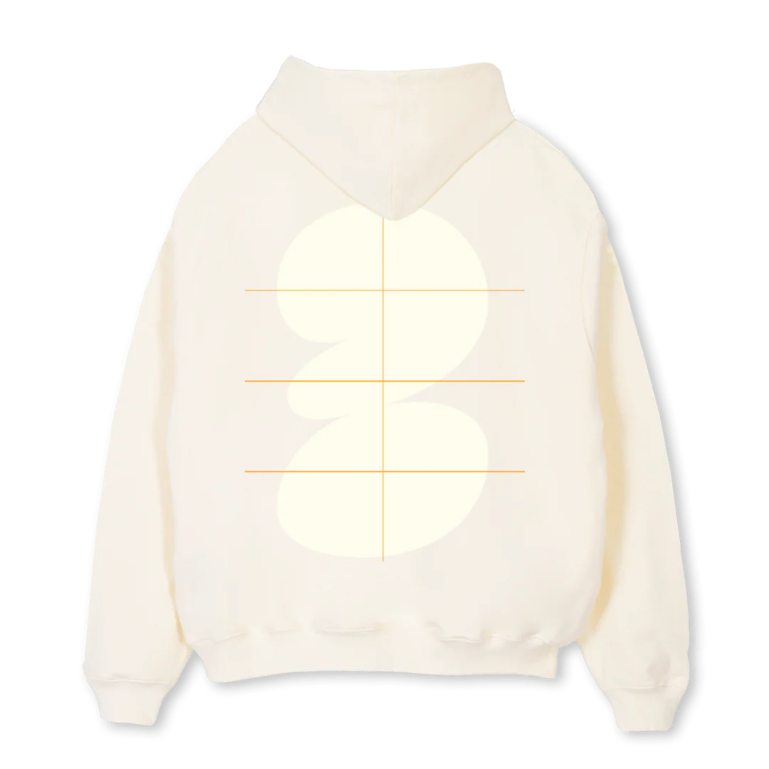 FABIO Cream Oversized Hoodie. - Image 2