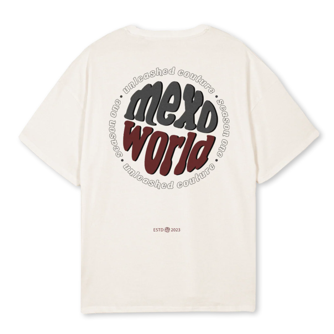 FAT PRINT Vintage White Oversized Tee. - Image 2