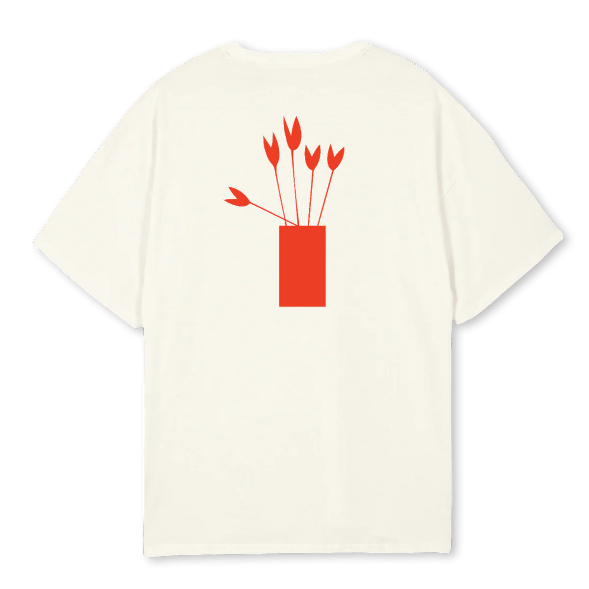 Copy of SMALL ORANGE Cream Oversized Tee.