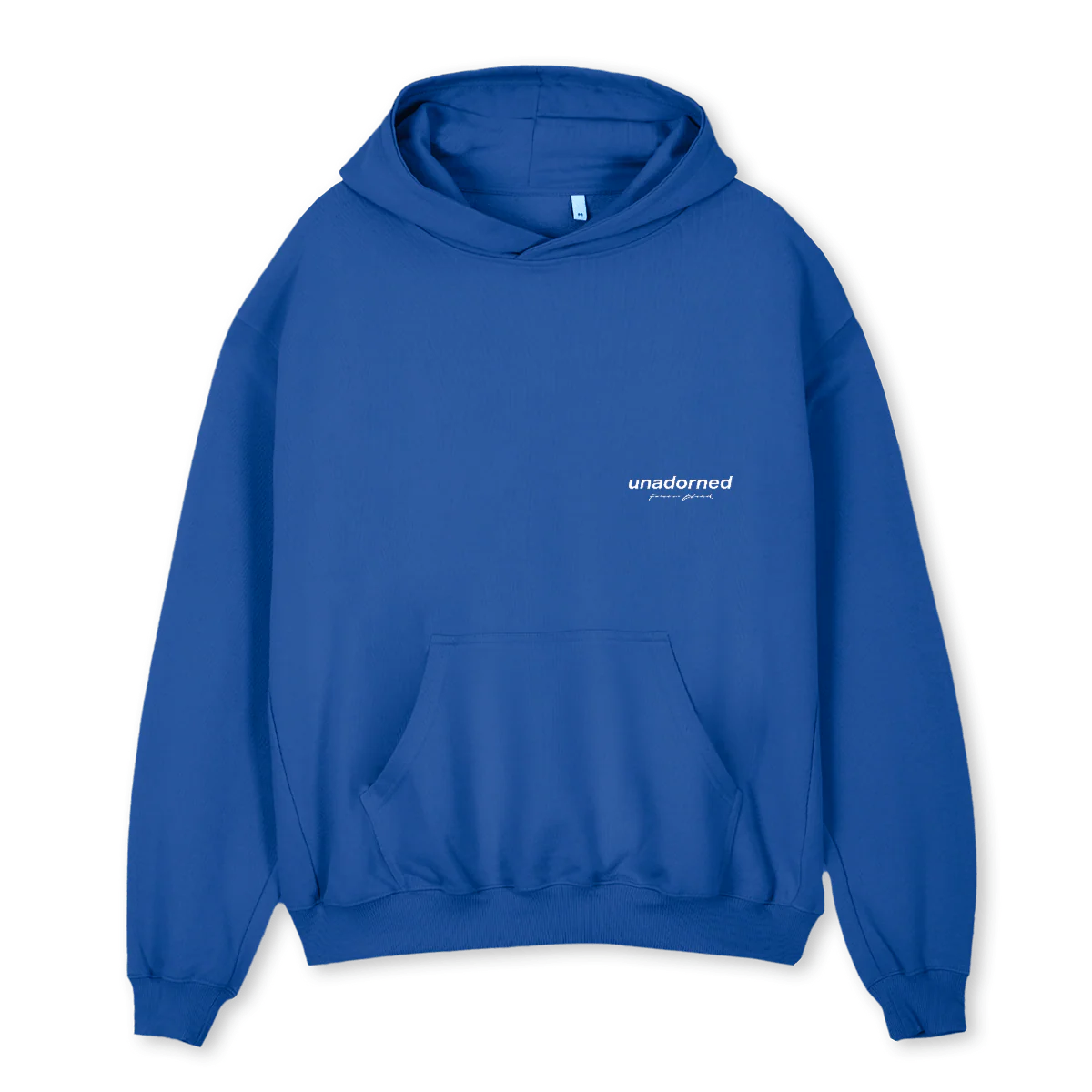 UNADORNED HOODIE Cobalt Blue Oversized Hoodie.