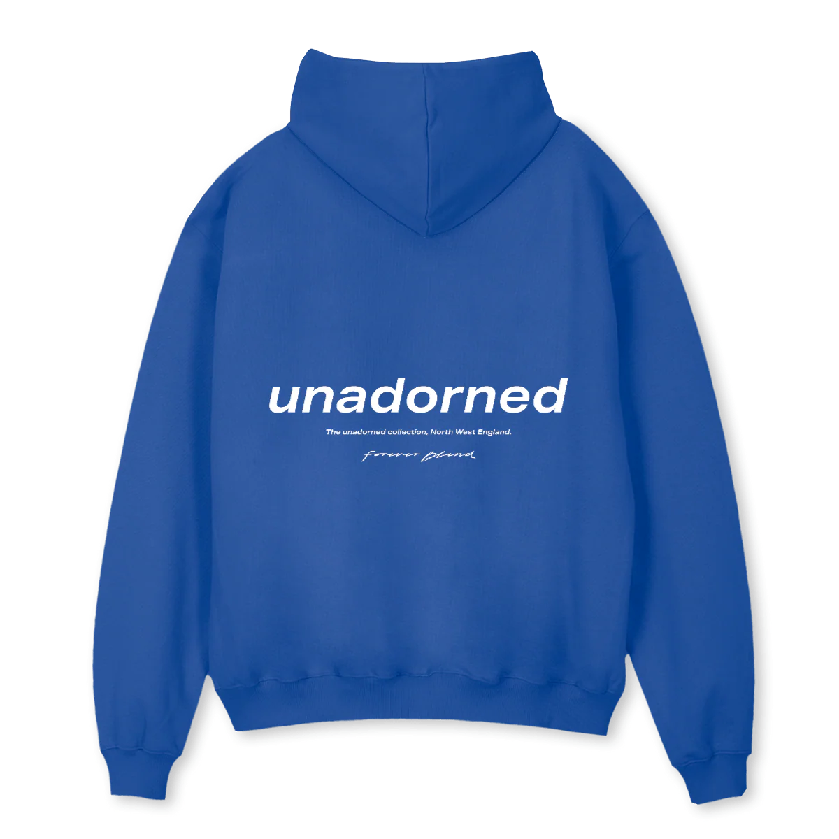 UNADORNED HOODIE Cobalt Blue Oversized Hoodie. - Image 2