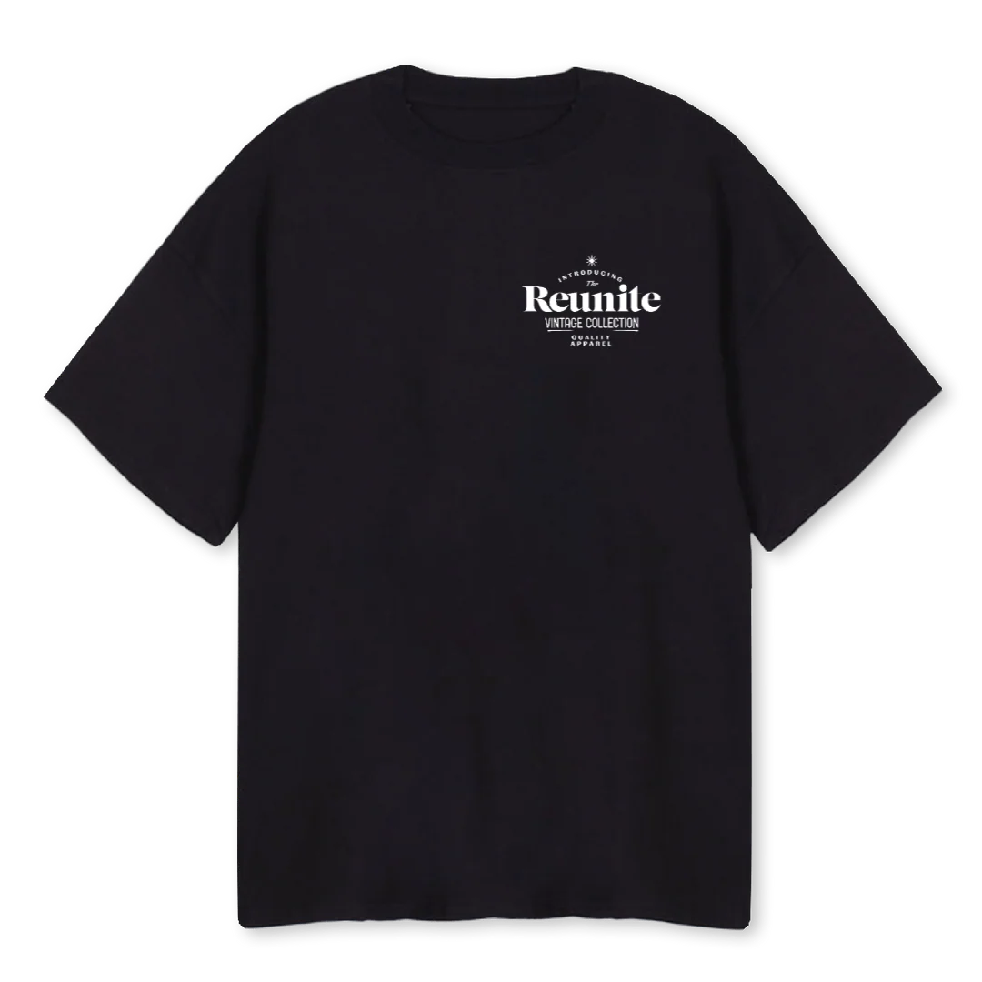 VINTAGE COLLECTION Black Oversized Tee.