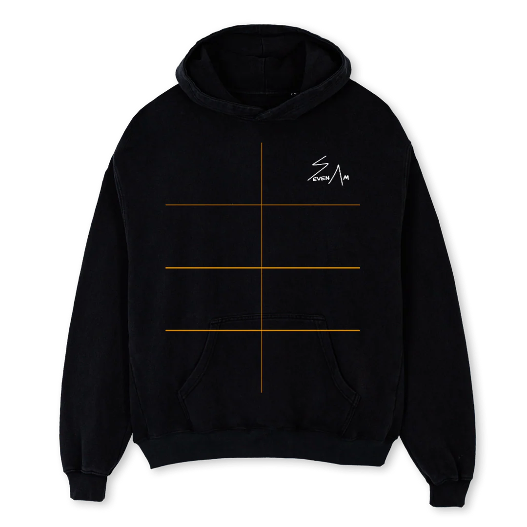 COREBLACK Black Oversized Hoodie.