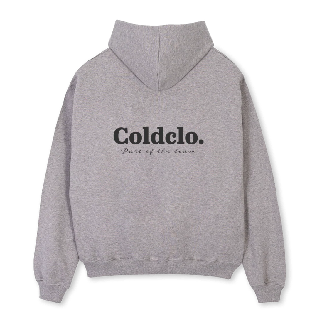 CORRECT_1  Grey Marl Oversized Hoodie. - Image 2