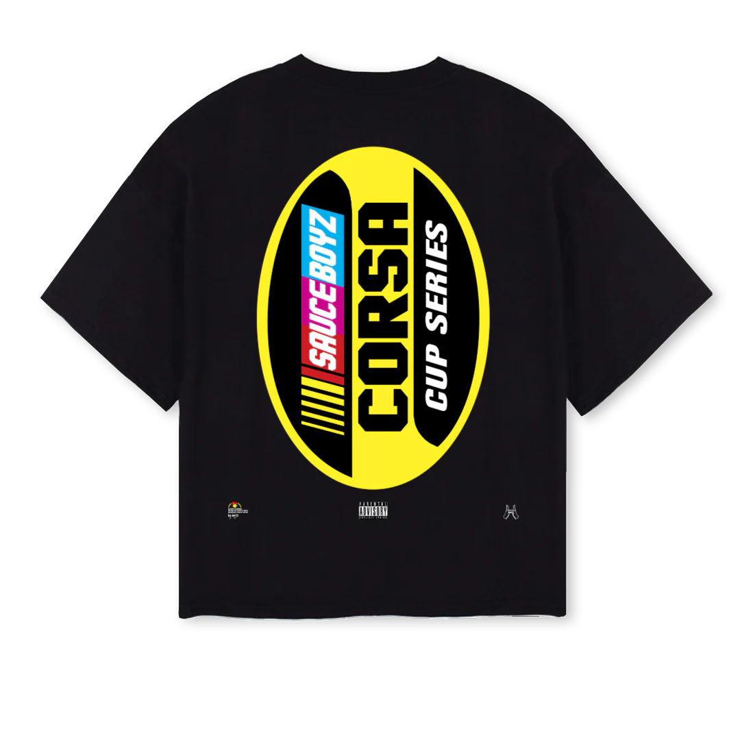 CORSA Black Oversized Boxy Tee. - Image 2