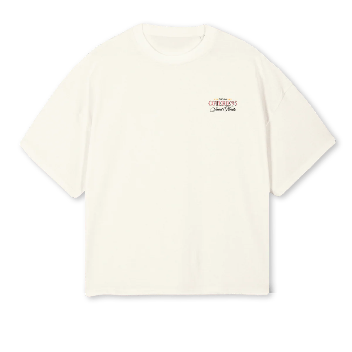 COT Cream Oversized Boxy Tee.