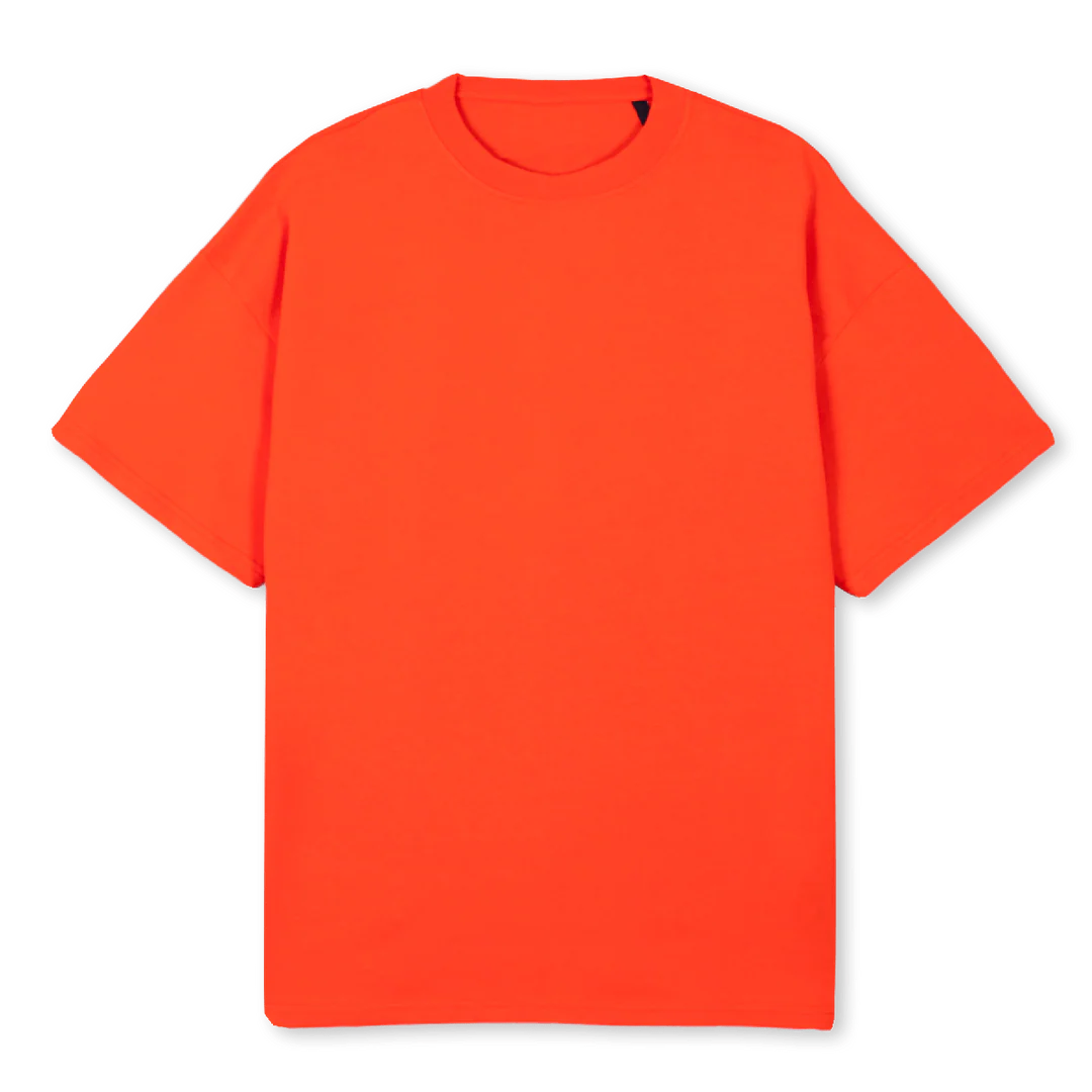 COUNTRY ART Hot Orange Oversized Tee.