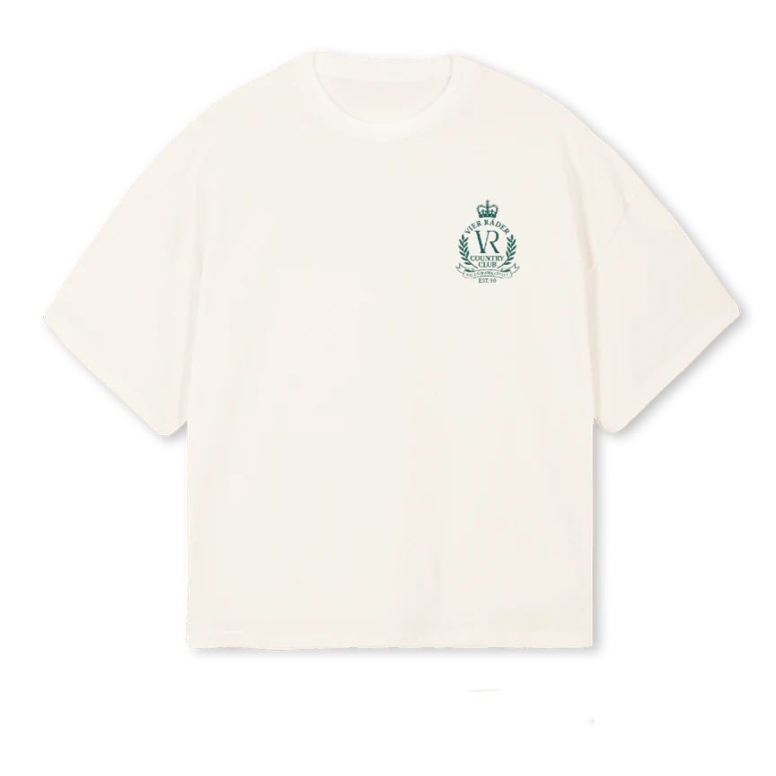 COUNTRYLIFE Vintage White Oversized Boxy Tee.