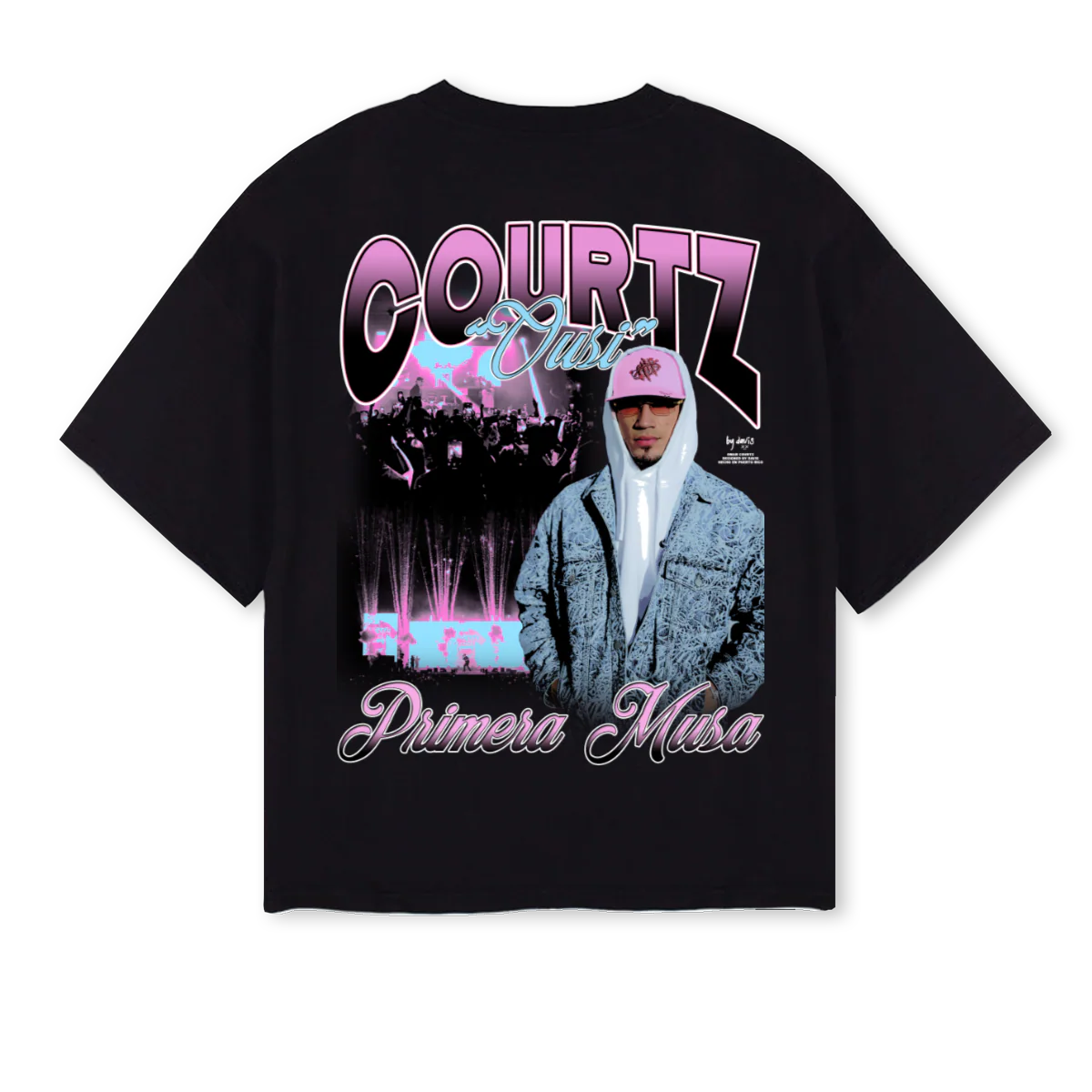 COURTZ Black Oversized Boxy Tee. - Image 2