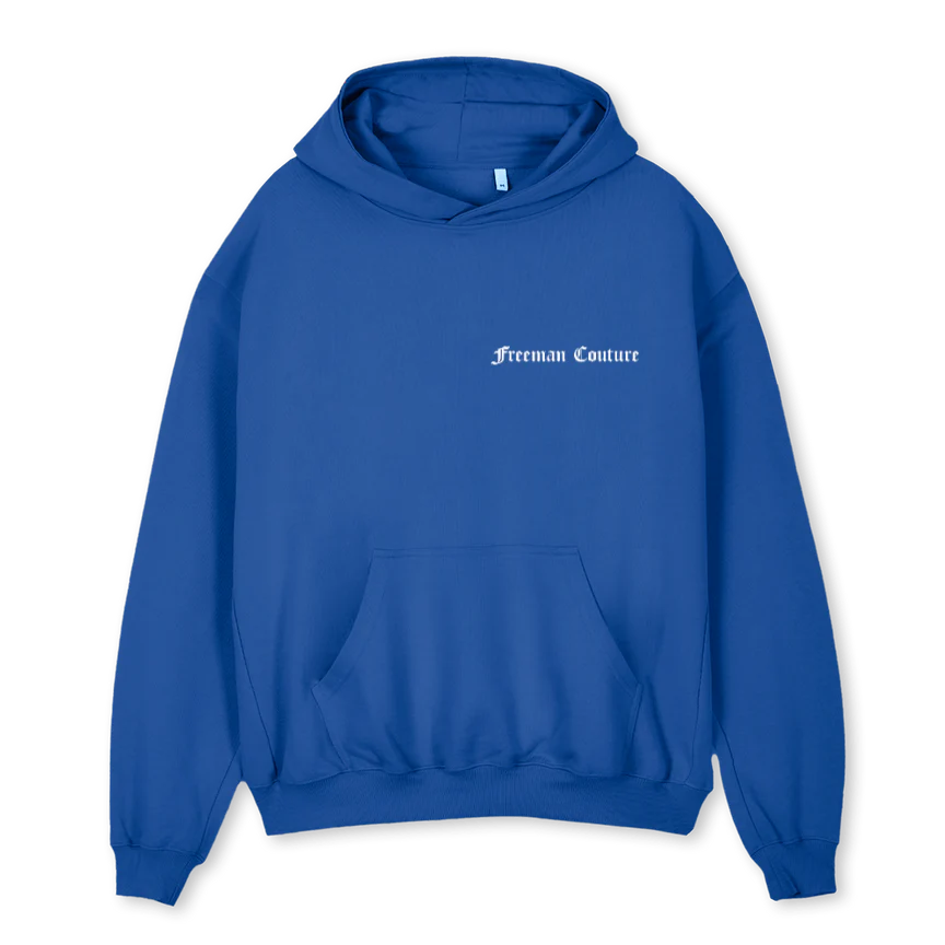 COUTURE Cobalt Blue Oversized Hoodie.